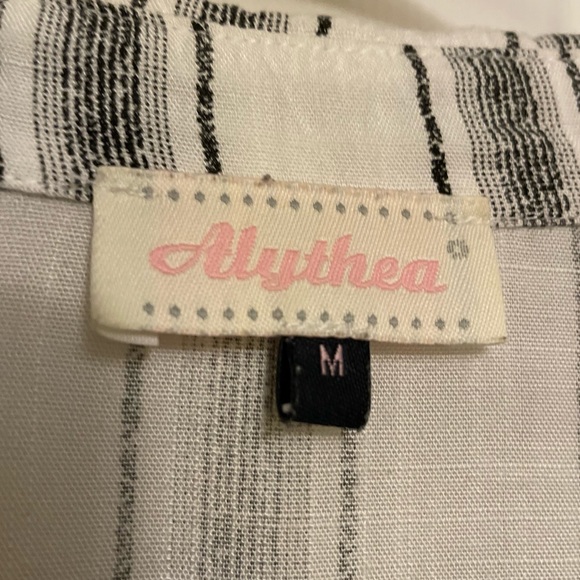 SOLD Alythea Striped Shirt Dress Tunic Ties in front - Picture 9 of 10